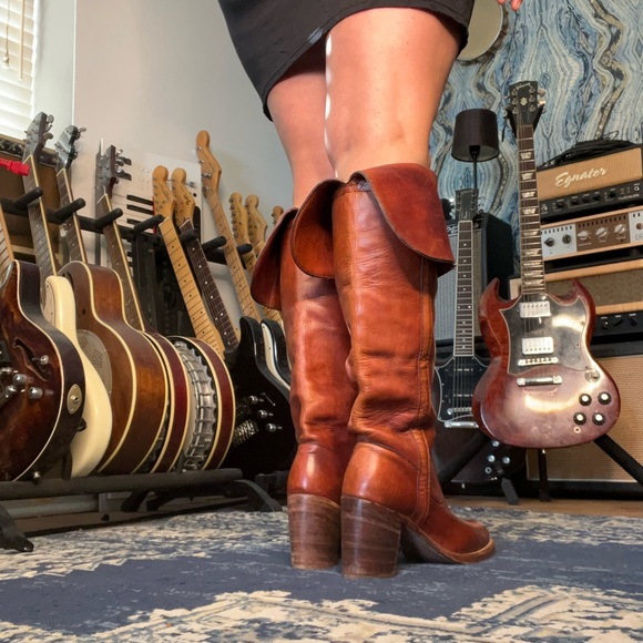 60s Vintage Frye Over the Knee Campus Boots - Picture 12 of 16